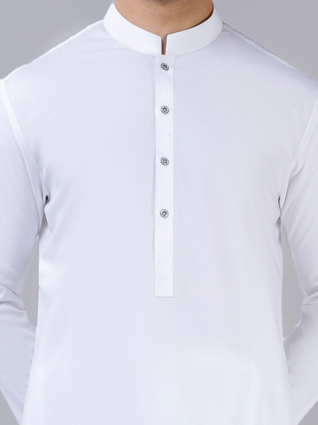 White Boski Unstitched Fabric | PMU 1028