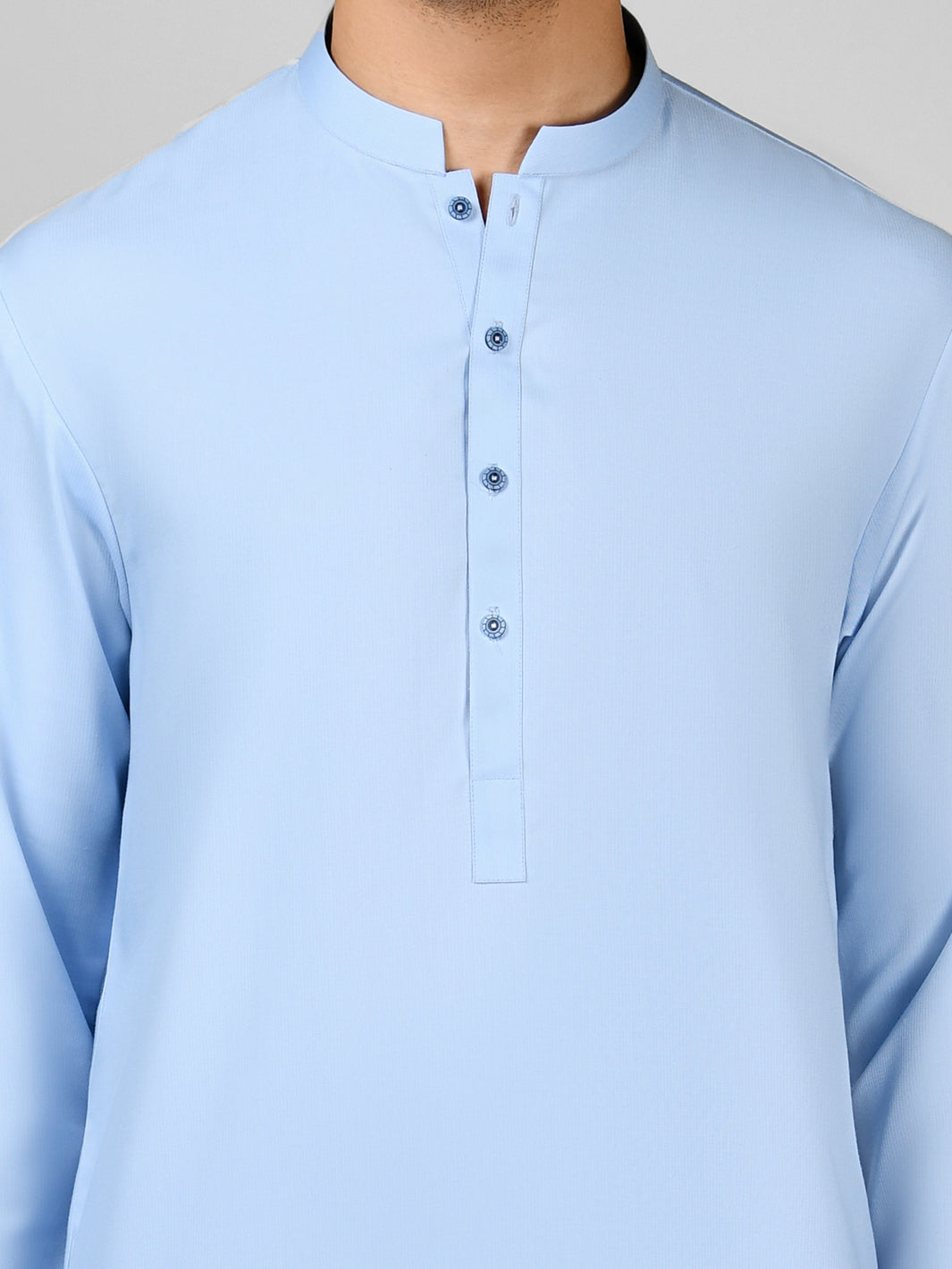 Blue Blanded Unstitched Fabric | PMU 1011