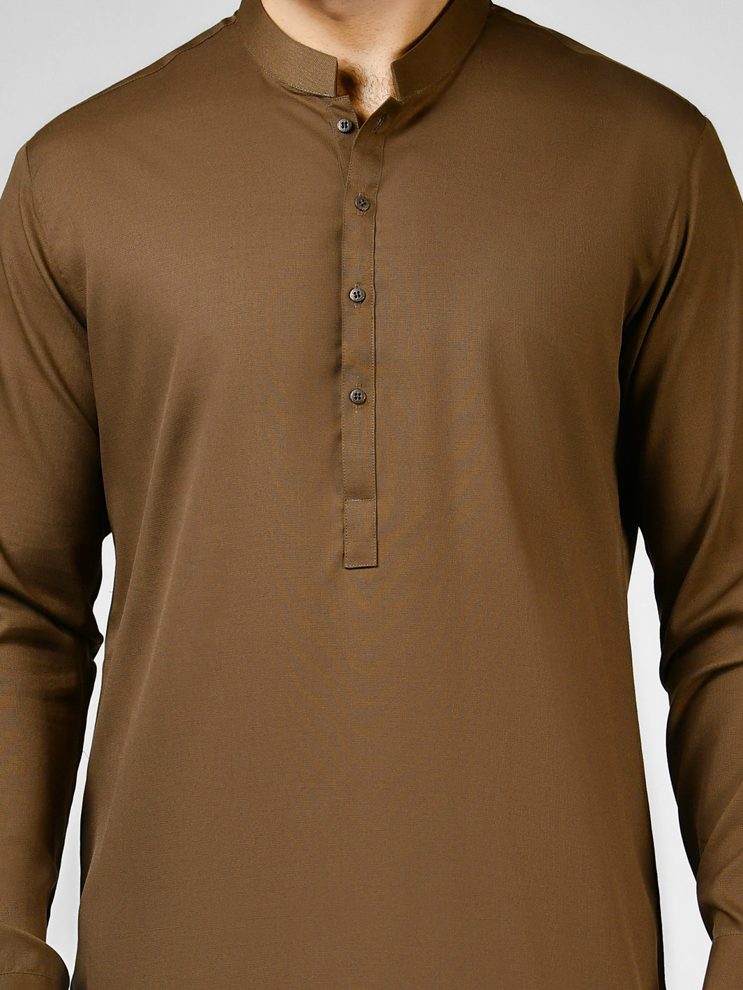 Brown Blended Unstitched Fabric | PMU 1009