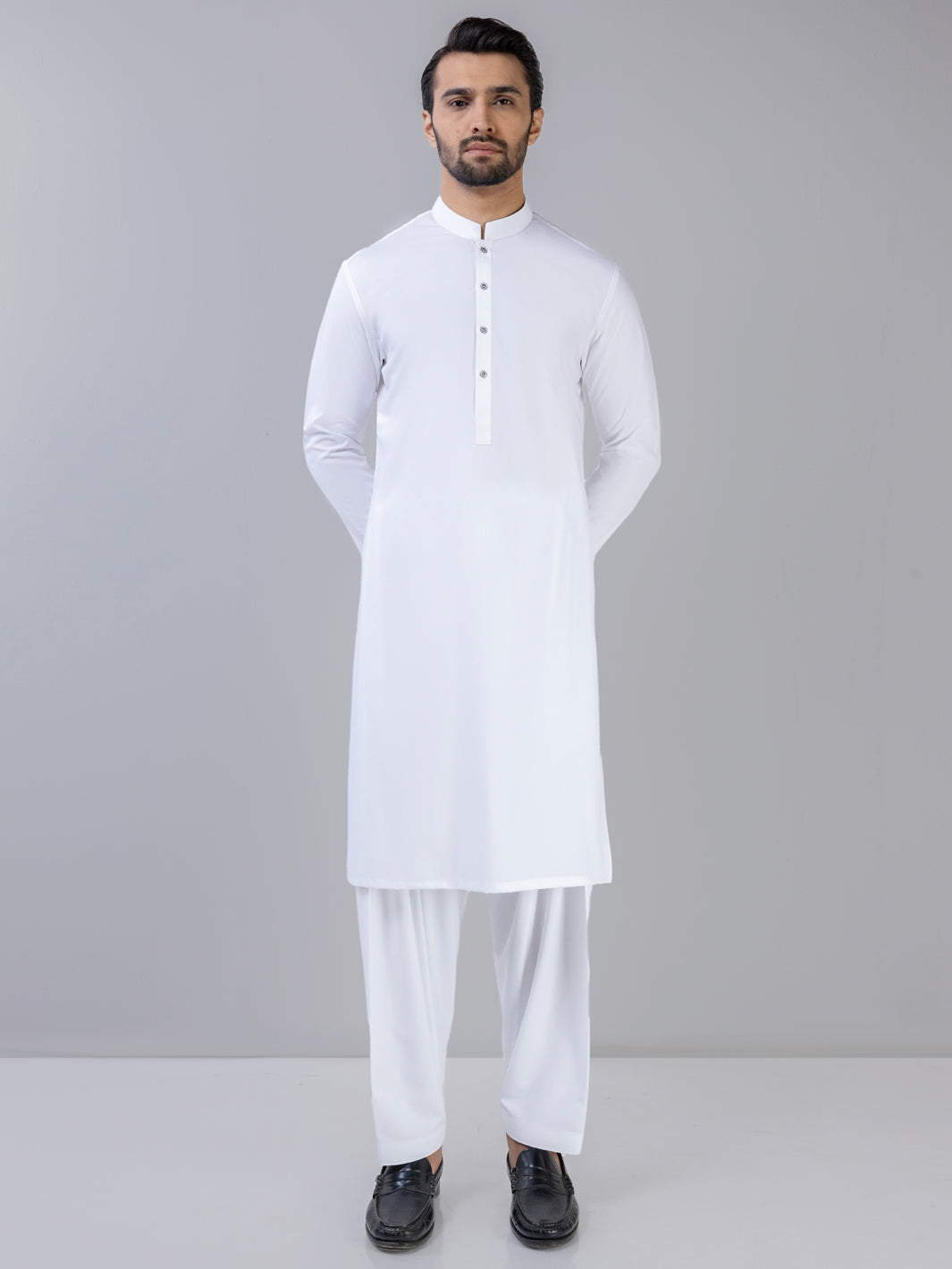 White Boski Unstitched Fabric | PMU 1028
