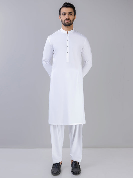 White Boski Unstitched Fabric | PMU 1028