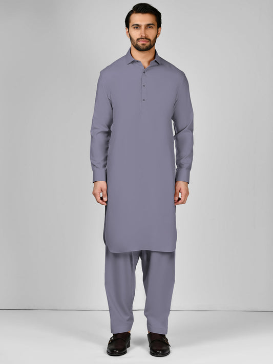 Grey Blended Unstitched Fabric | PMU 1002