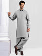 Grey Cotton Unstitched Fabric | PMU 1017